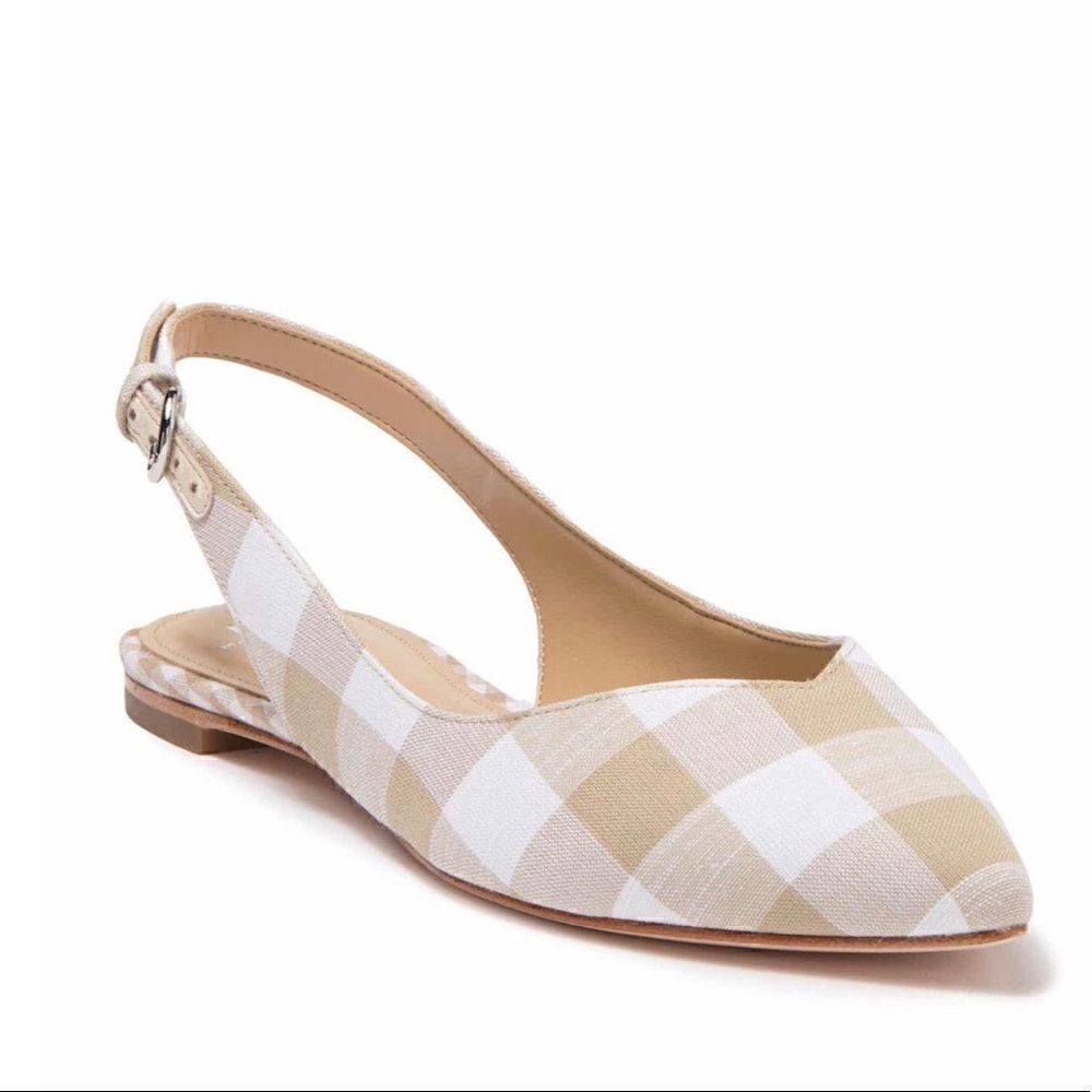 Marc Fisher | Samera slingback flat | tan/white